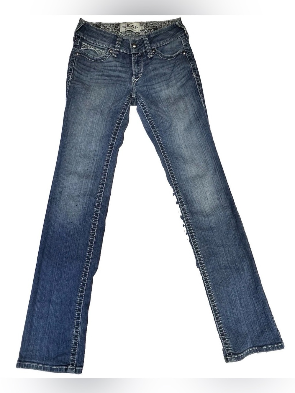 Ariat R.E.A.L. Denim Women's Blue Medium Wash Low Rise Slim Bootcut Jeans